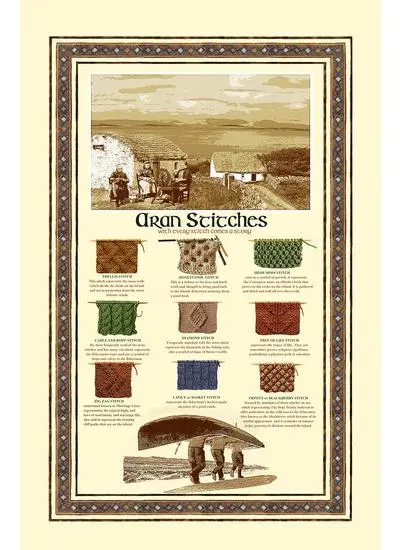 Aran Stitches Kitchen Towels Set of 2